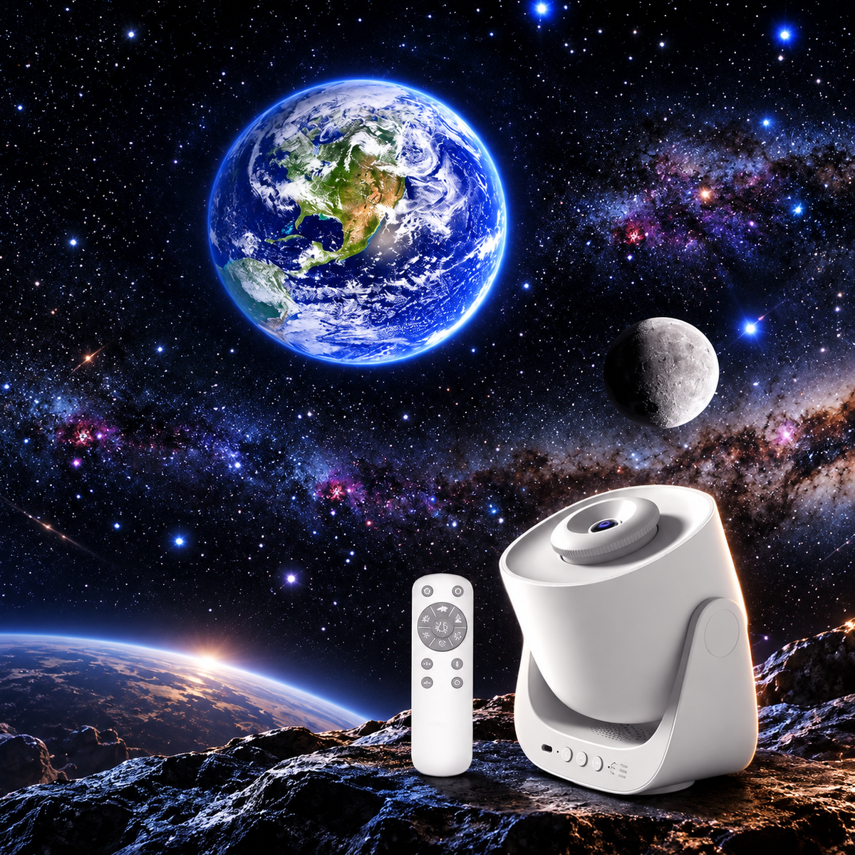 KTVLIGHTS Bluetooth Speaker Galaxy Star Projector-S57