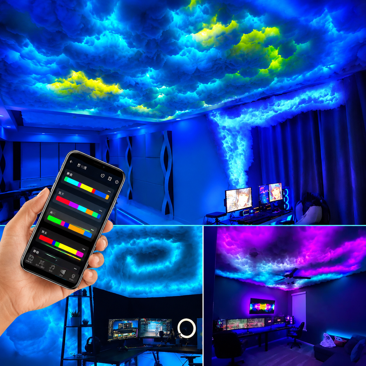 KTVLIGHTS DIY LED Thundercloud Lightning Decorative Light