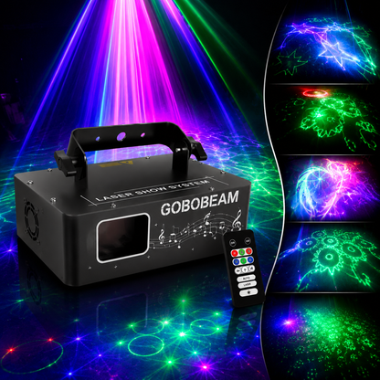 KTVLIGHTS 500mW RGB 2-in-1 Pattern Scanning DMX Stage Laser Light-B10