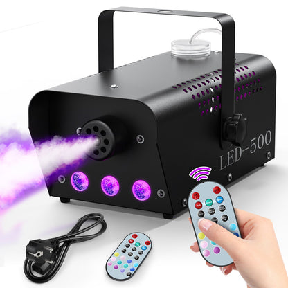 KTVLIGHTS 500W RGB Fog Machine with Remote Control-Y6