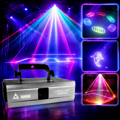 KTVLIGHTS 2W–3W RGB Animation Scanning Laser Light for DJ Stages-A6