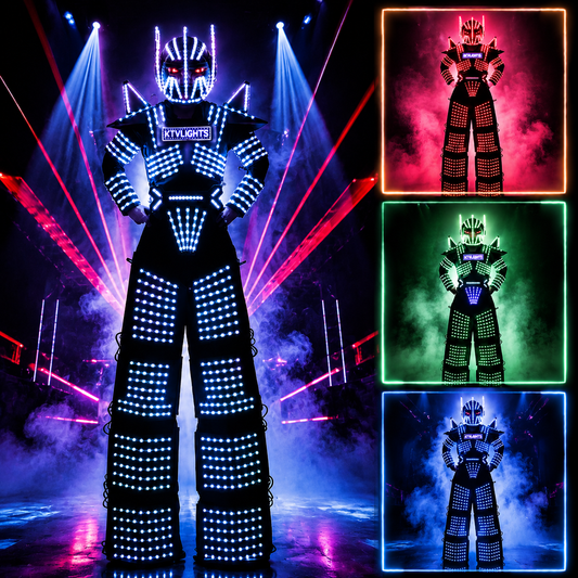KTVLIGHTS LED Robot Suit for Stilt Walkers & Stage Shows-M50