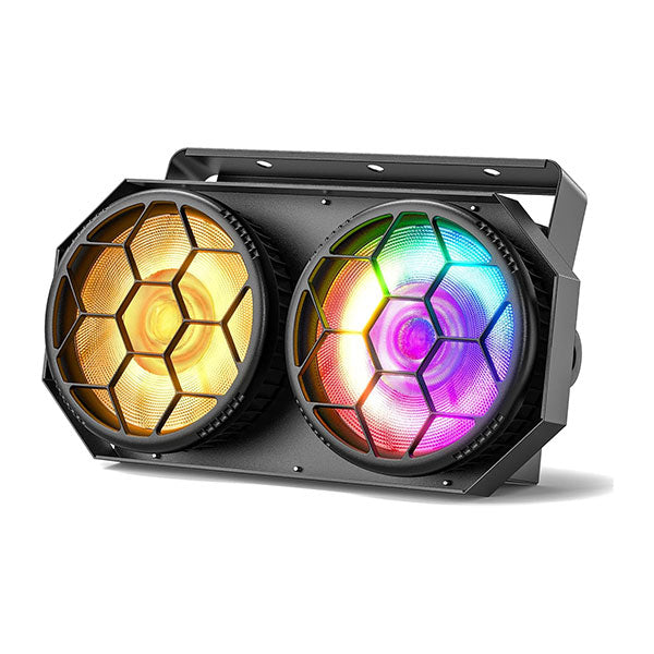 KTVLIGHTS 2x100W RGB COB LED PAR Strobe Stage Light-P65