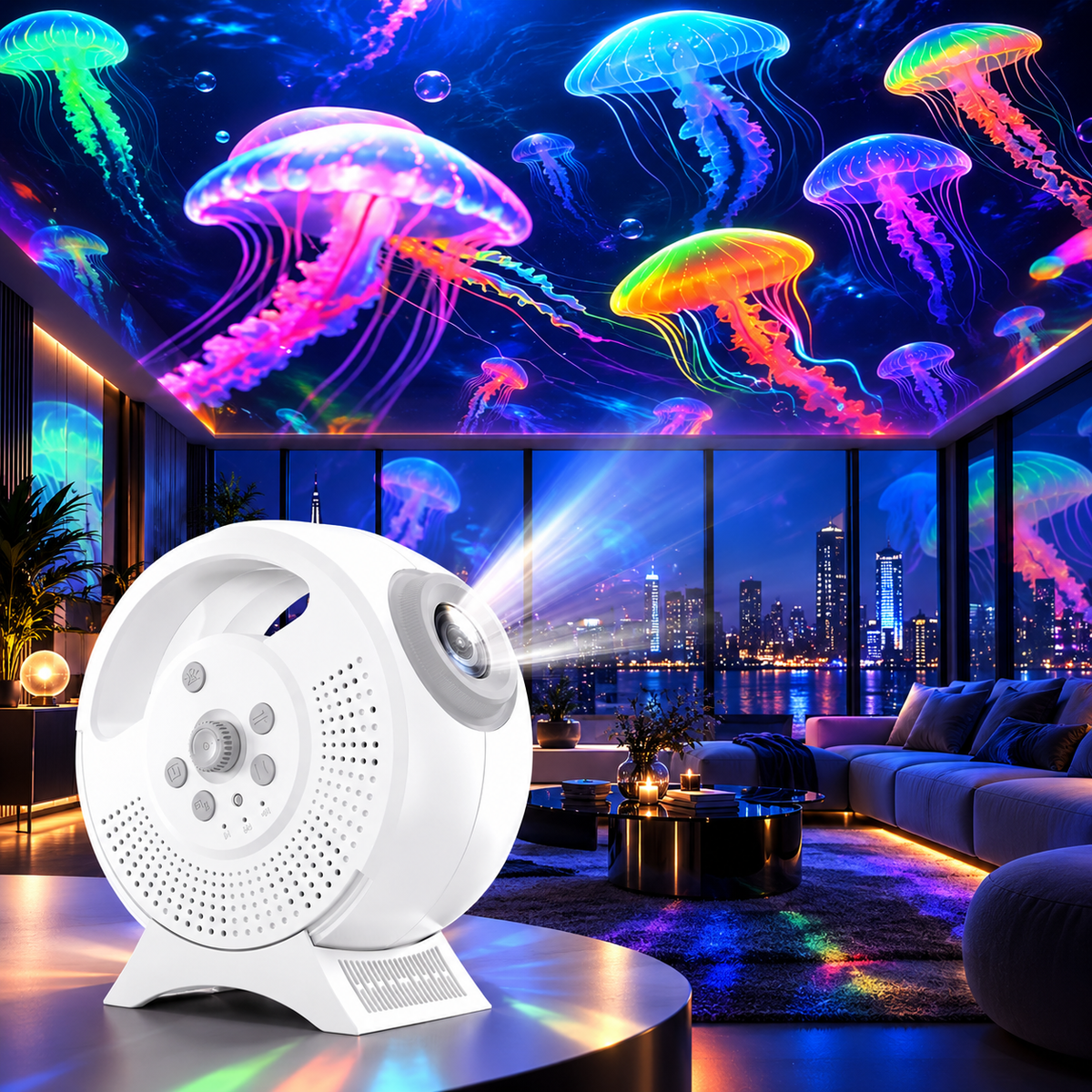 KTVLIGHTS 3D Galaxy Projector with 60 Dynamic Animations-S51