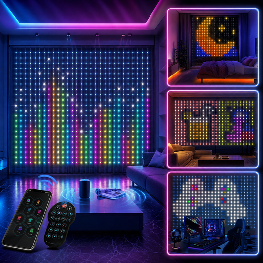 KTVLIGHTS IP65 Smart APP LED Decorative Curtain Light-DIY Text/Animation-M58