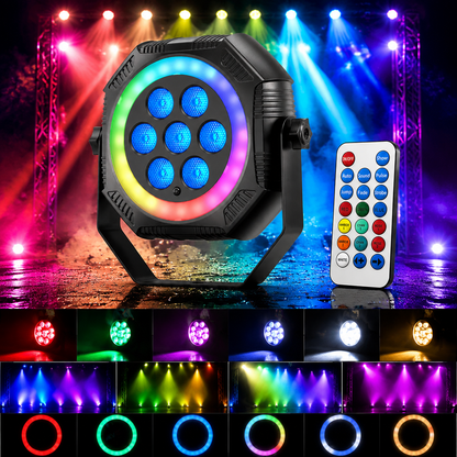 KTVLIGHTS 7-LED RGB Rechargeable PAR Stage Light-P48