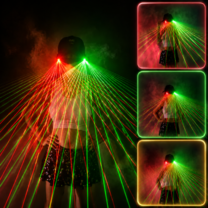 KTVLIGHTS Red Laser Glasses for Parties, Clubs & Festivals -M33