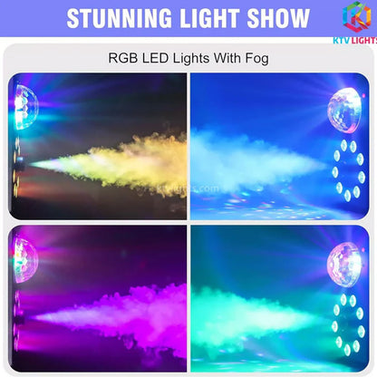 KTVLIGHTS 700W 9-LED RGB Fog Machine with Remote-Y3