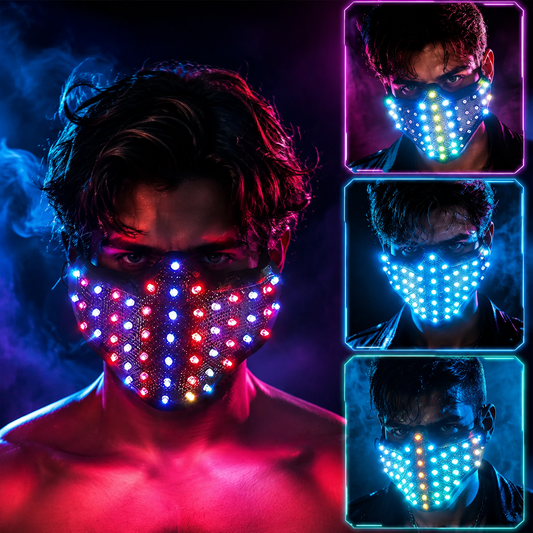 KTVLIGHTS Colorful LED Mask for Rave Parties & Festivals-M41