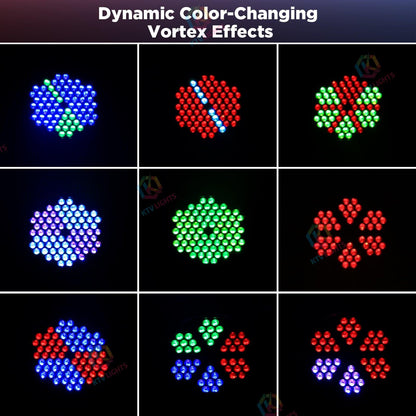 KTVLIGHTS 72-LED RGB PAR Light with Dynamic Vortex Effect-P12