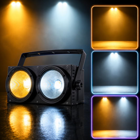 KTVLIGHTS 200W COB DMX Voice-Activated LED PAR Light-P67