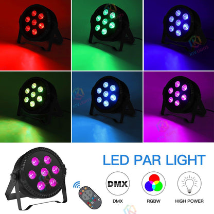 KTVLIGHTS 70W 7-LED RGBW 4-in-1 Rainbow Par Light-P46