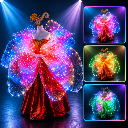 KTVLIGHTS LED Petal Skirt Dress for Dance Shows & Festivals-M14