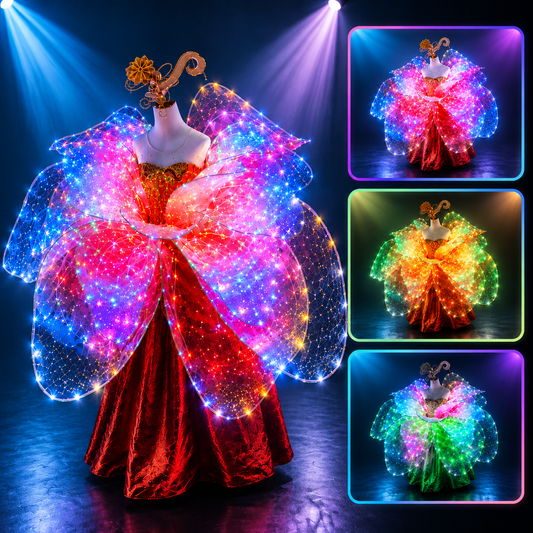 KTVLIGHTS LED Petal Skirt Dress for Dance Shows & Festivals-M14