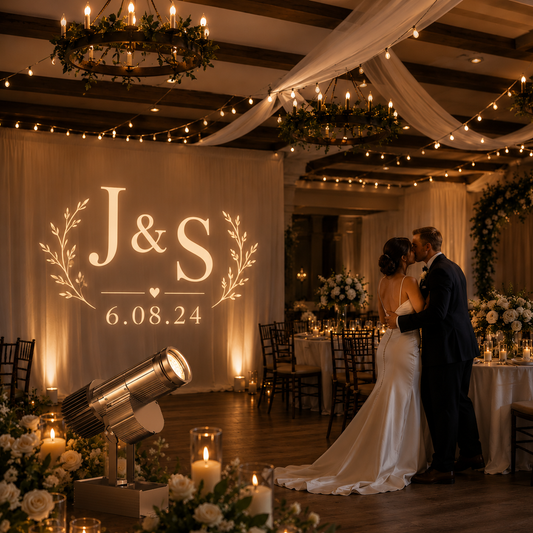 Custom Wedding Gobo Projector Light for Names & Dates-S47