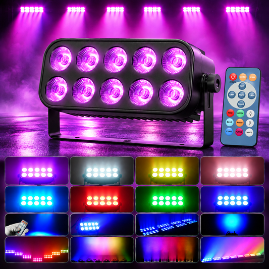 KTVLIGHTS 10x4W RGBW 4-in-1 LED Wall Washer Stage Light-X28