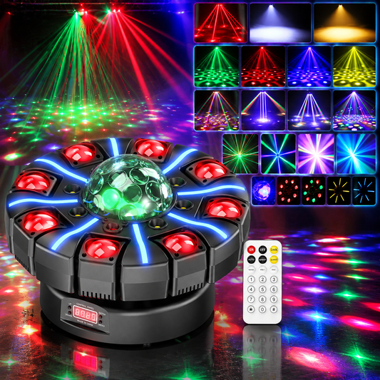 KTVLIGHTS 150W RGBW 8 Arm Moving Head DJ Stage Light-E94