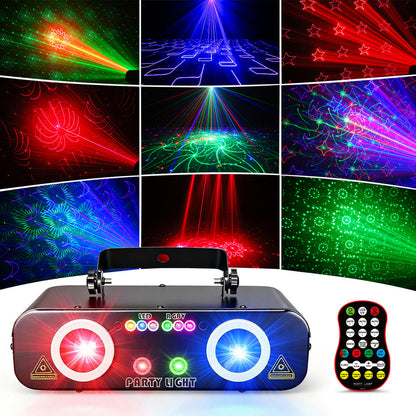 KTVLIGHTS RGBUV Laser Show Projector with 5 Effects for DJ Events-B48