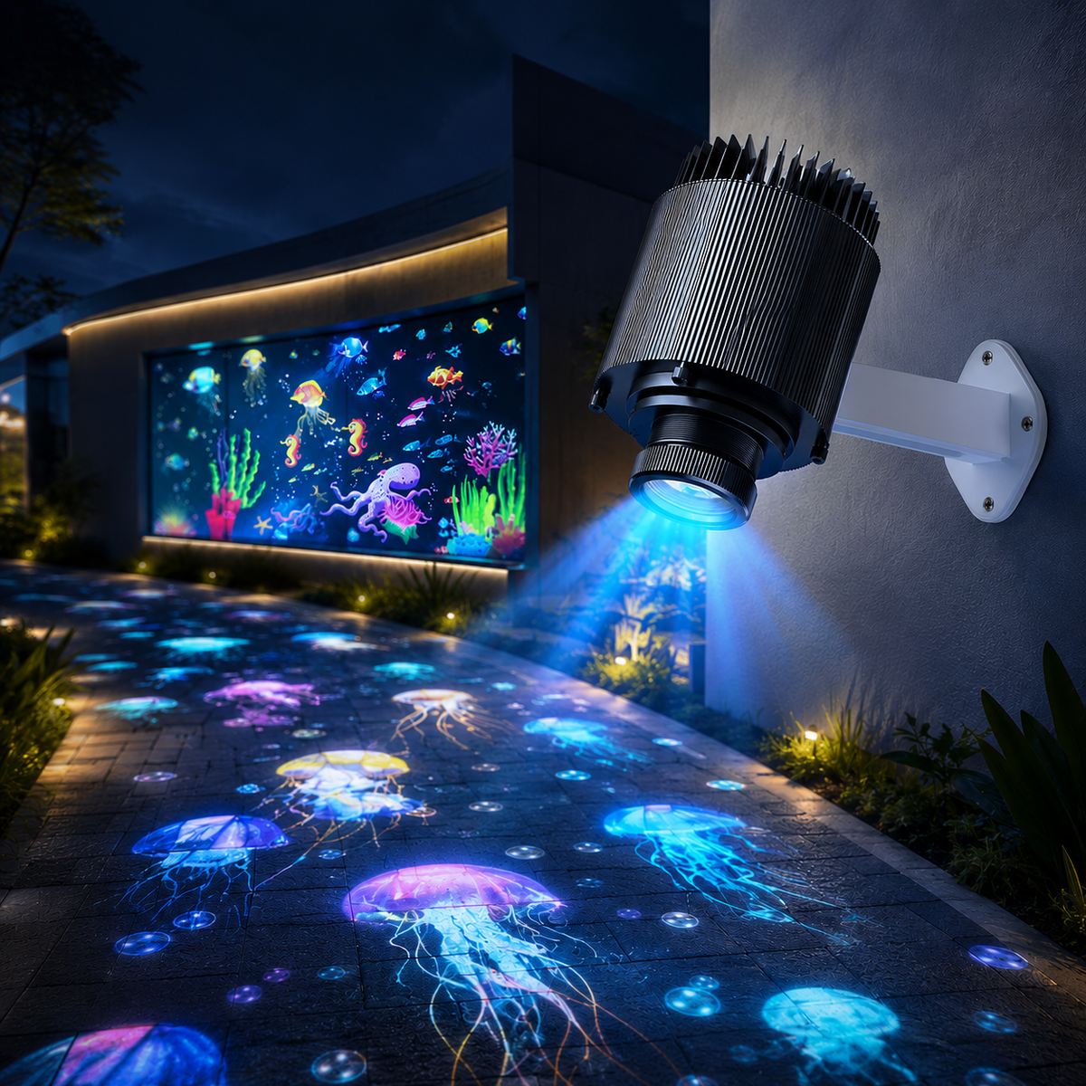 Dynamic Jellyfish & Ocean Fish Projection Landscape Light-S17