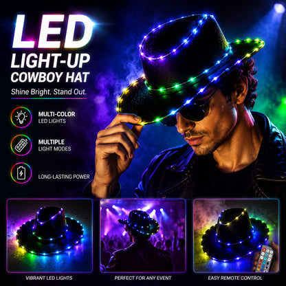 KTVLIGHTS LED Light Up Hat for Party, Rave & Festival Events-M6