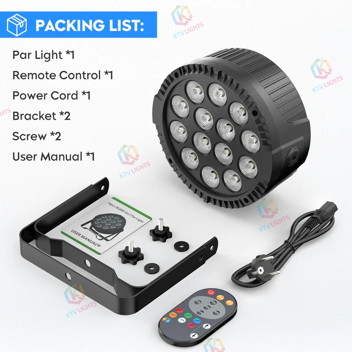 KTVLIGHTS 80W RGBW 4-in-1 LED PAR Stage Light-P2