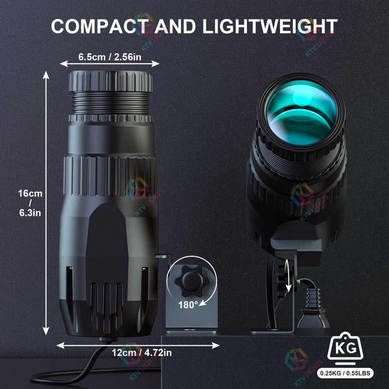 KTVLIGHTS RGBW 4-in-1 LED Spotlight for Stage & DJ Lighting-J2