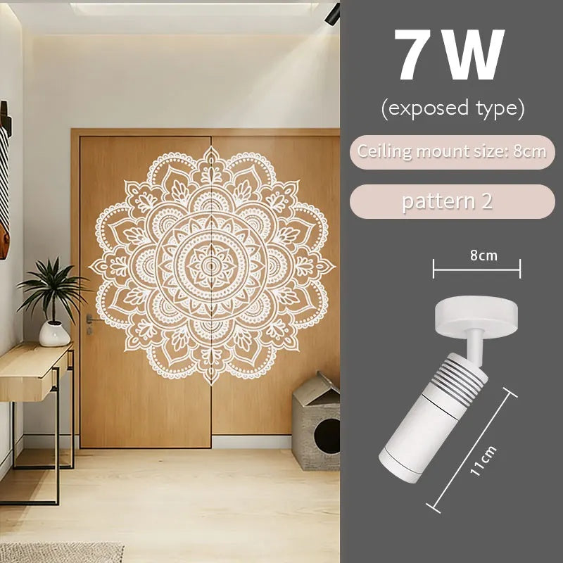 Snow Star Projection Ceiling Light for Modern Homes-S35