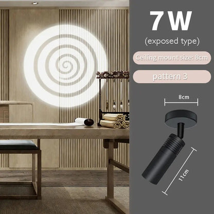 Snow Star Projection Ceiling Light for Modern Homes-S35