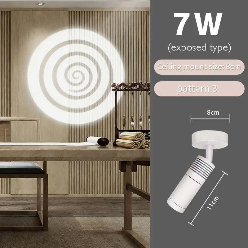 Snow Star Projection Ceiling Light for Modern Homes-S35