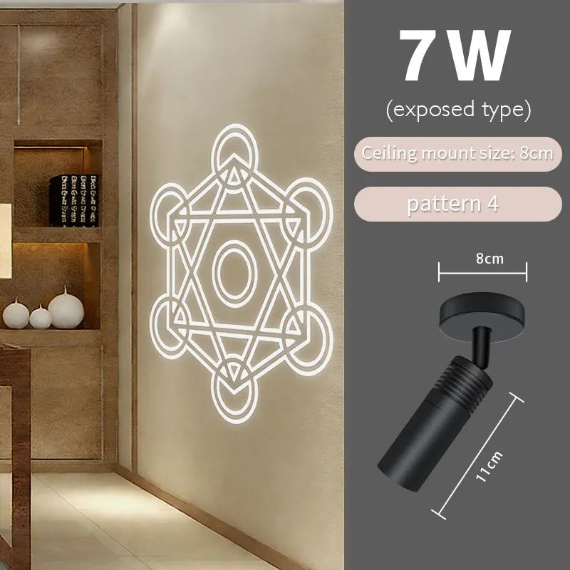 Snow Star Projection Ceiling Light for Modern Homes-S35