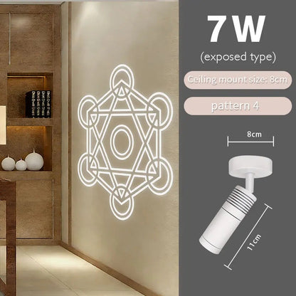 Snow Star Projection Ceiling Light for Modern Homes-S35