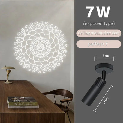 Snow Star Projection Ceiling Light for Modern Homes-S35