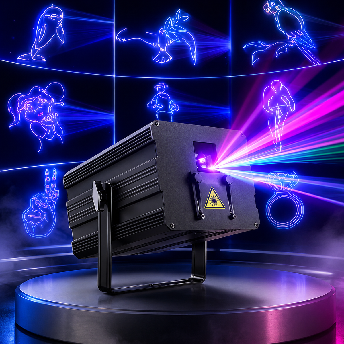 KTVLIGHTS APP Animation Laser Light with Custom Logo & Text Projection-A3
