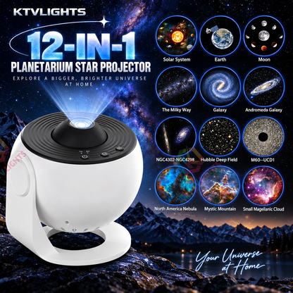KTVLIGHTS 12-in-1 HD Planetarium Galaxy Star Projector-S52