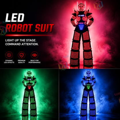 KTVLIGHTS LED Robot Suit for Stilt Walkers & Stage Shows-M50