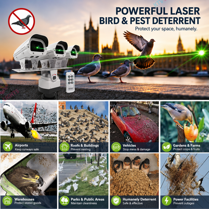 Programmable Three-Head Bird and Animal Repellent Laser Light - B45