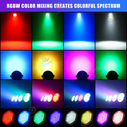 KTVLIGHTS 120W 60-LED RGBW 4-in-1 Stage Light-P62