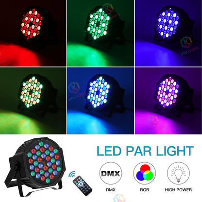 KTVLIGHTS 72W RGB LED DMX PAR Stage Light-P55