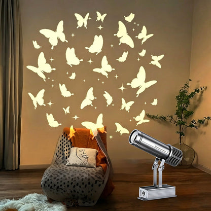 Animated Butterfly Projection Light with Custom Pattern Effects-S33
