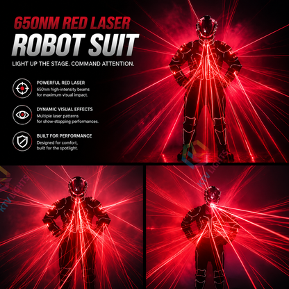KTVLIGHTS Red Laser Robot Costume for Stage & Party Shows-M55