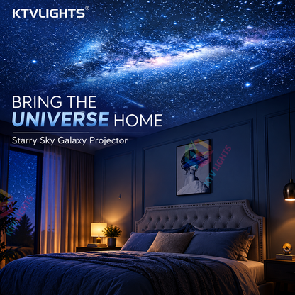 KTVLIGHTS Bluetooth Speaker Galaxy Star Projector-S57