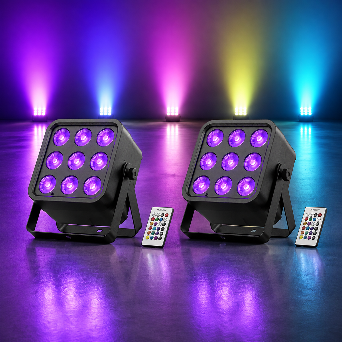 KTVLIGHTS 54W RGBWA+UV 6-in-1 DMX Rechargeable Stage Light-P25