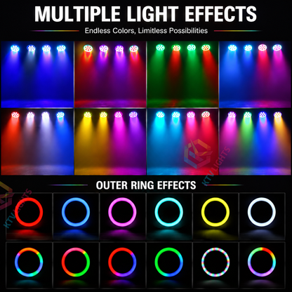 KTVLIGHTS RGBW 4-in-1 LED Wash PAR Stage Light-P19