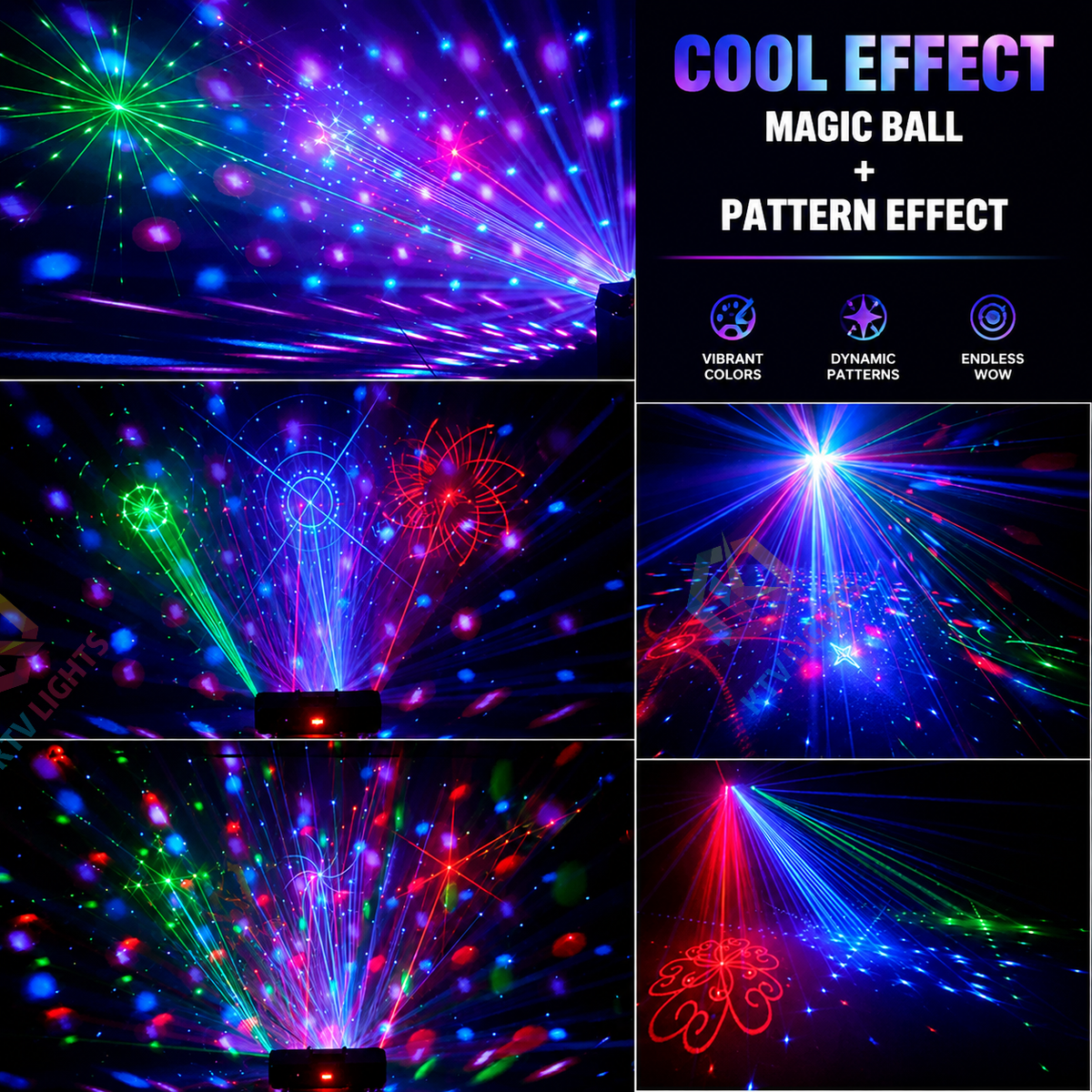 KTVLIGHTS 2026 Model 65W 6-in-1 RGB UV Beam Strobe DMX Stage Light-B36