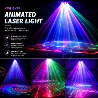 KTVLIGHTS RGB animation laser light suitable for DJ stages and party performances-A22