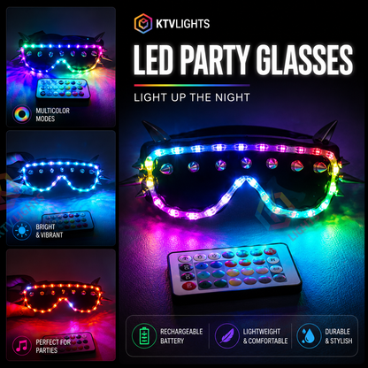 KTVLIGHTS LED Glasses for Rave Parties, Dancing & Festivals -M18
