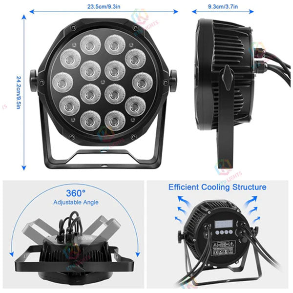 KTVLIGHTS 4-in-1 RGBW Silent LED Party PAR Light-P59