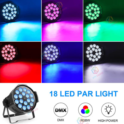 KTVLIGHTS 180W RGBW 4-in-1 LED PAR Light for DJ Stage Events-P3