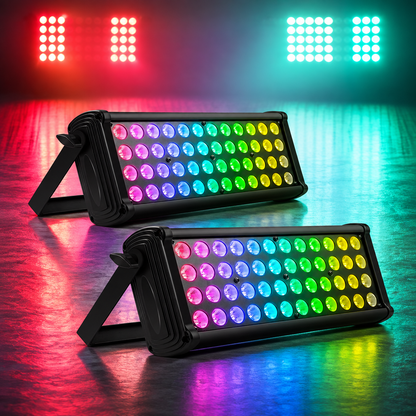 KTVLIGHTS 80W 48-LED RGB 3-in-1 LED Stage Wall Washer Light-X7