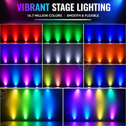 KTVLIGHTS 54W RGBWA+UV 6-in-1 DMX Rechargeable Stage Light-P25